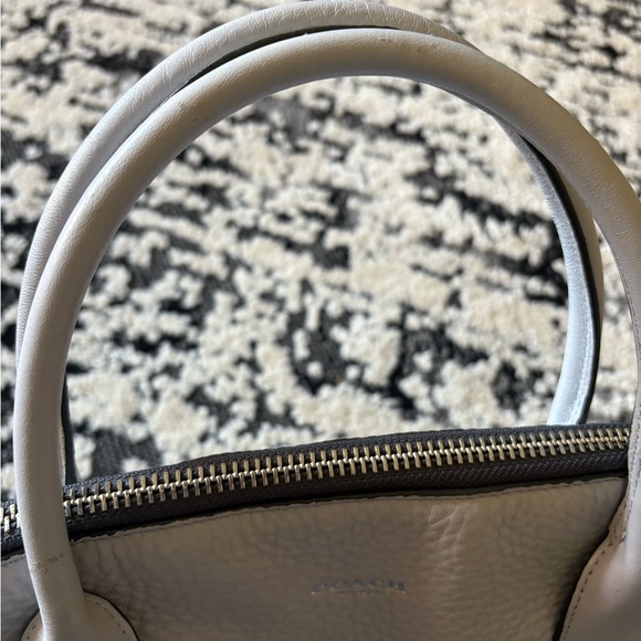 Coach 30144 Large Bleecker Preston Beige Buffalo Pebbled Leather Satchel/Tote